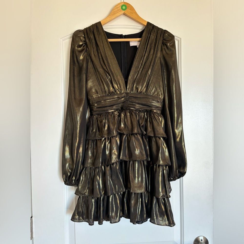 Charles Henry antique bronze cocktail dress, XS. EUC. From Nordstrom. - Picture 2 of 8